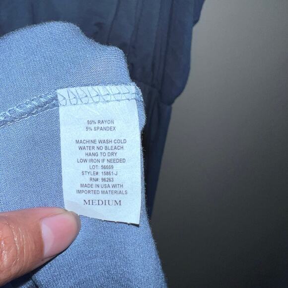 Olivia Rae Blue Maxi Slip Dress Women's Size Medium Blue Vacation Beachy - Picture 6 of 6